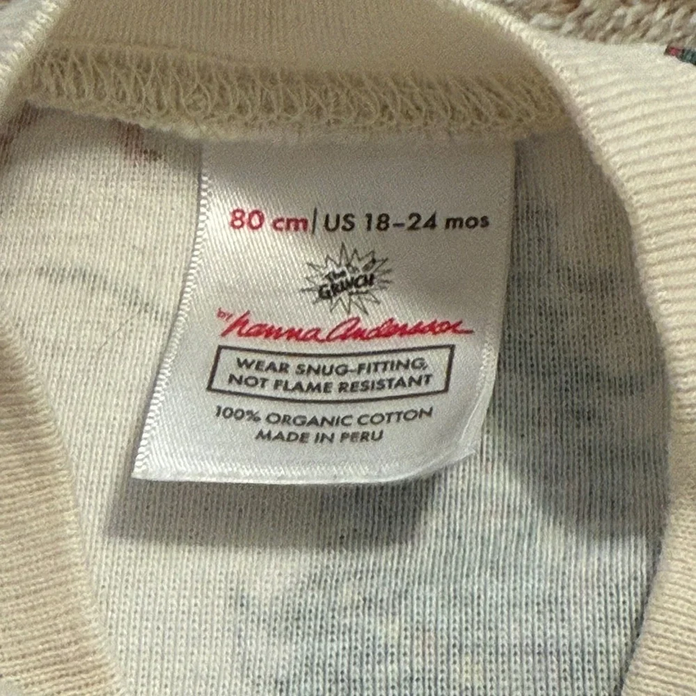 Hanna Andersson Grinch Christmas Pajamas Organic Cotton Sleeper 18-24M